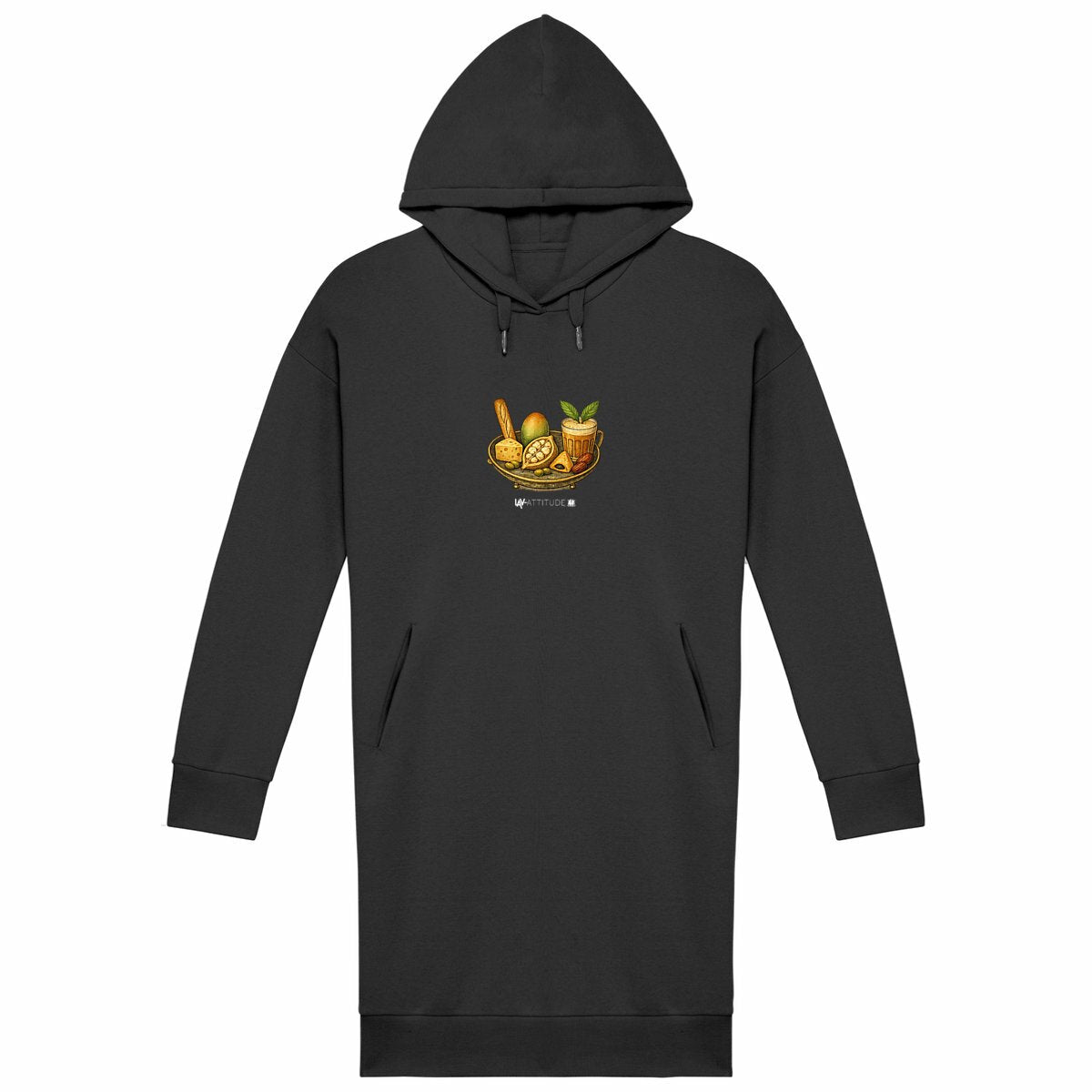 Hoodie Robe corbeille - face_noir