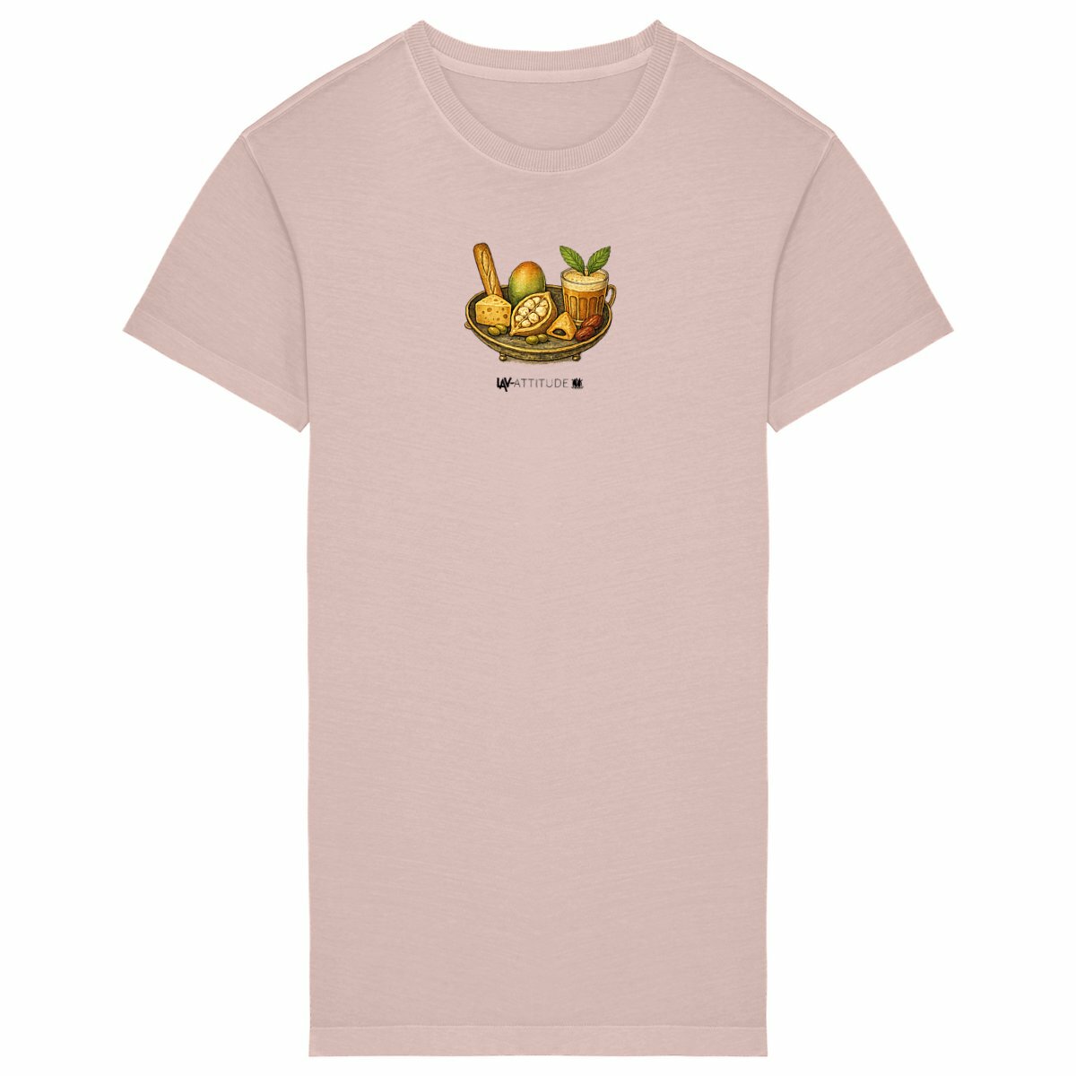 ROBE T-SHIRT CORBEILLE  (Rose) - face_petalrose