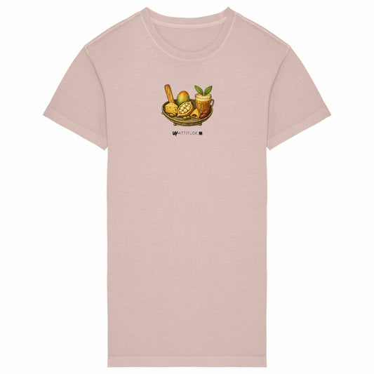 ROBE T-SHIRT CORBEILLE  (Rose) - face_petalrose